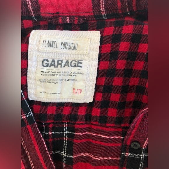 Garage Boyfriend Plaid Shirt - Picture 2 of 2